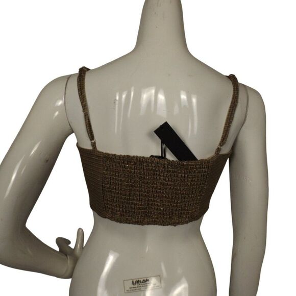 new HOUSE OF HARLOW 2pc Set/Outfit, L, Baggy Pants/Crop Top, Light Sequins,Tweed - Picture 10 of 14